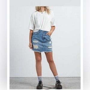 NWT VOLCOM stoned mini high rise skirt
